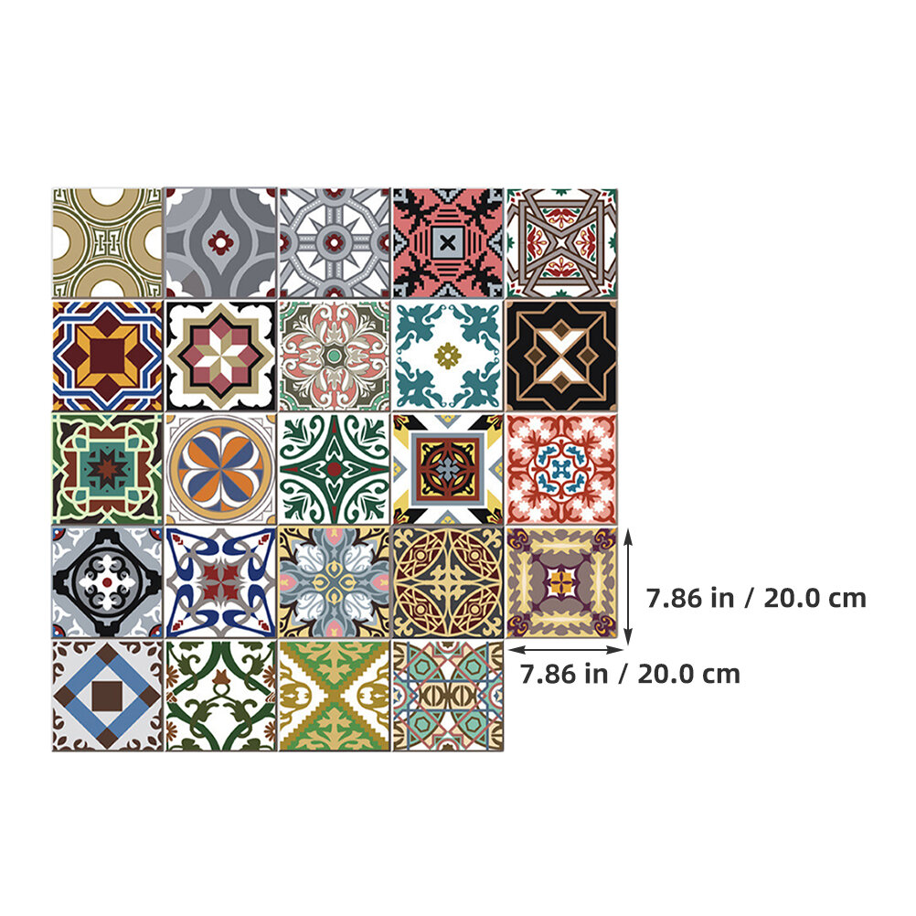 24 Штуки Морокканские Наклейки На Стены Из Пвх 20.00X20.00X0.10Cm