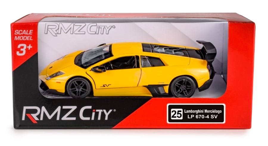 Игрушечная машинка Daffi RMZ City Lamborghini Murcielago, масштаб 1:32, желто-черный