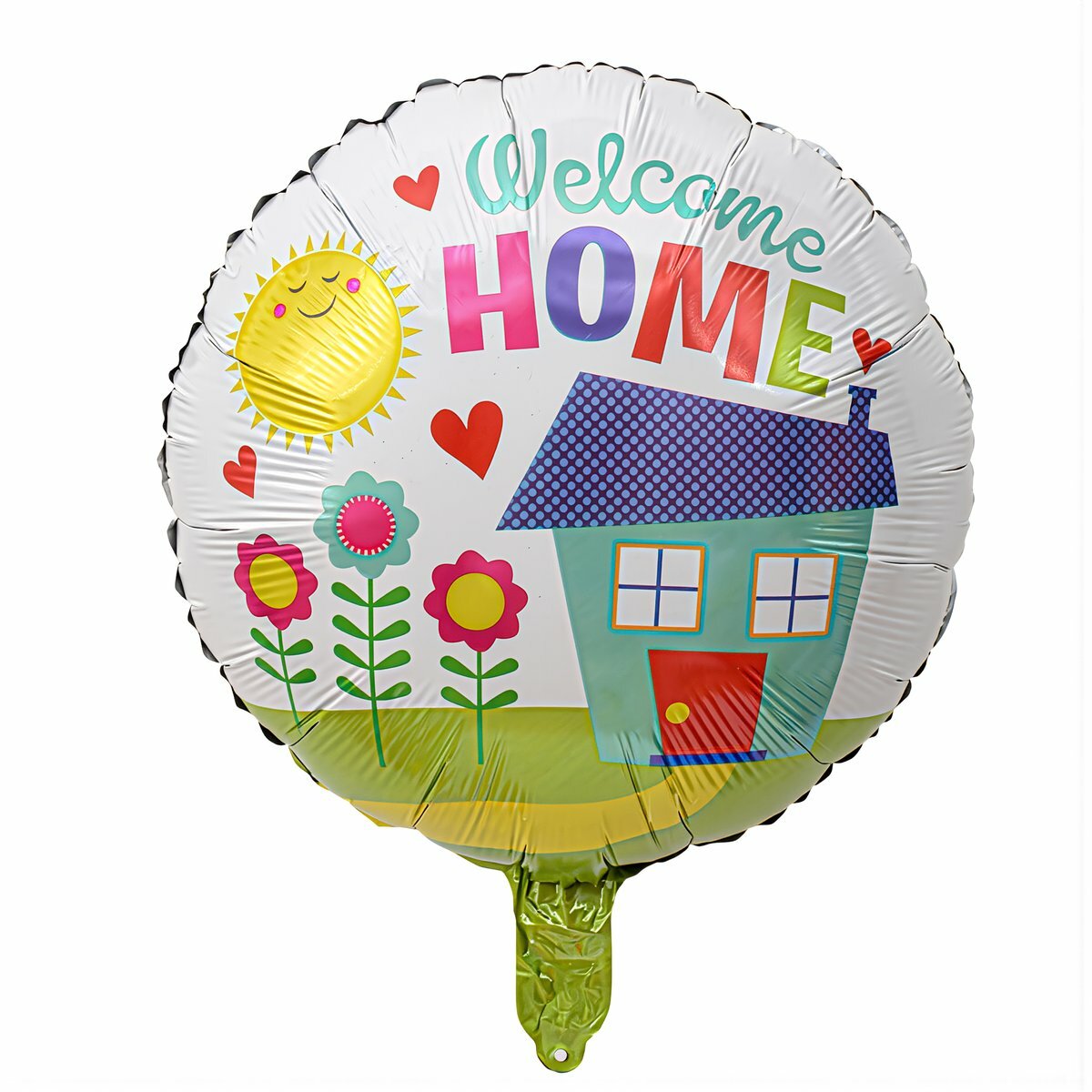Декоративный набор шаров алюминиевых розовое золото с надписью WELCOME HOME для праздника встречи домой гостей дома, Шар "WELCOME HOME