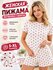 Пижама  Базовая коллекция, размер L, белый/розовый