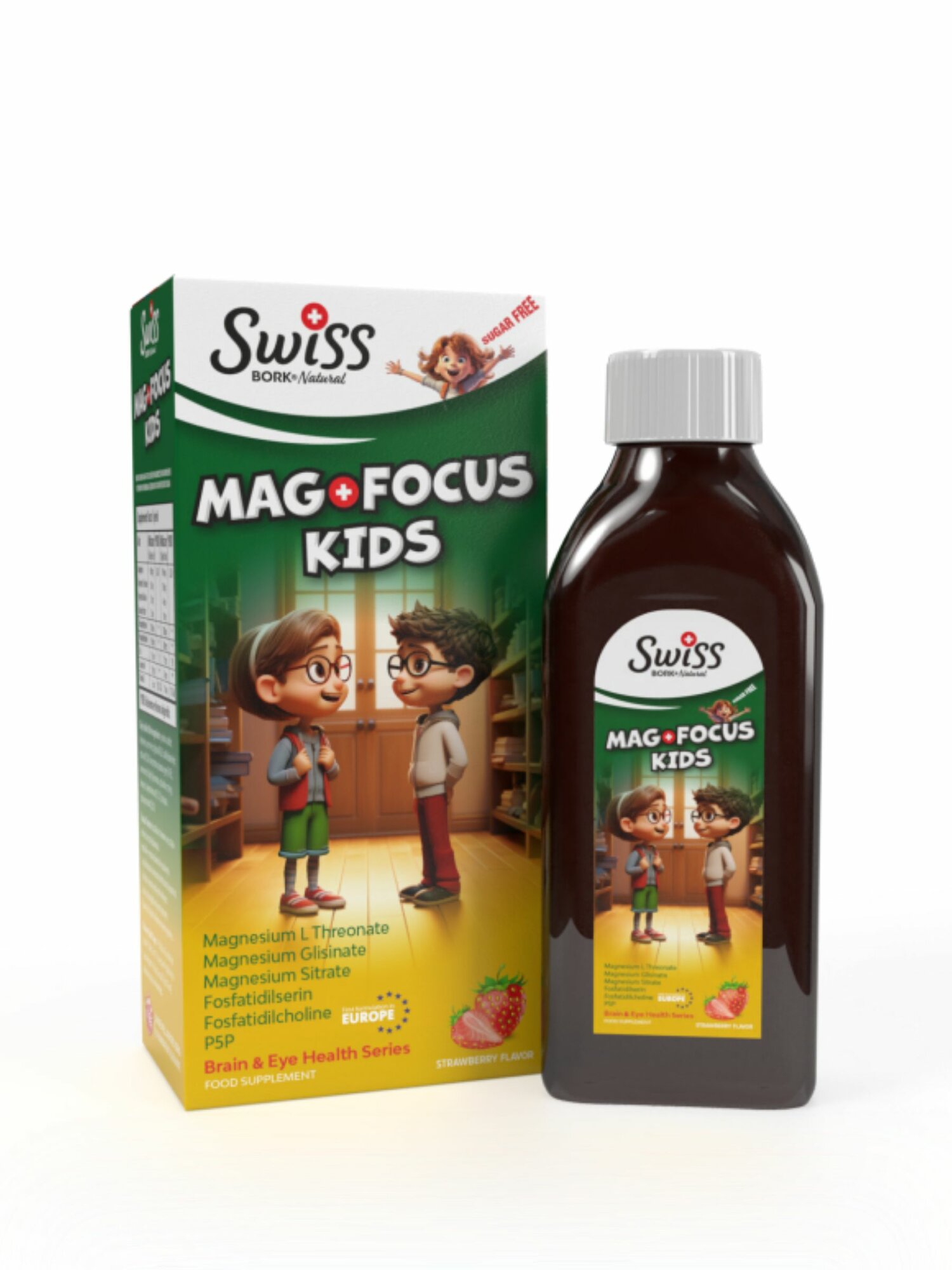Swiss Bork Mag Focus Kids/Свисс Борк поддержка нервной системы и концентрации с магнием