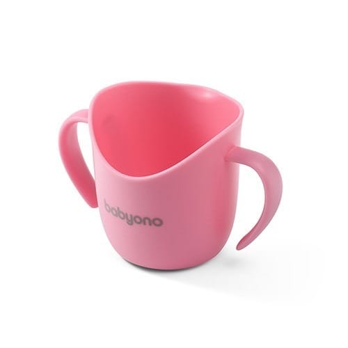 Кружка BabyOno Flow эргономичная тренировочная, розовый