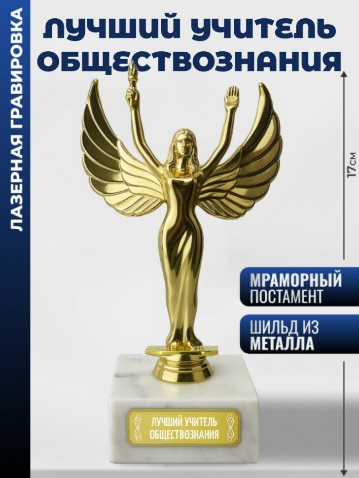 Статуэтка награда Женск. "Лучший учитель обществознания"