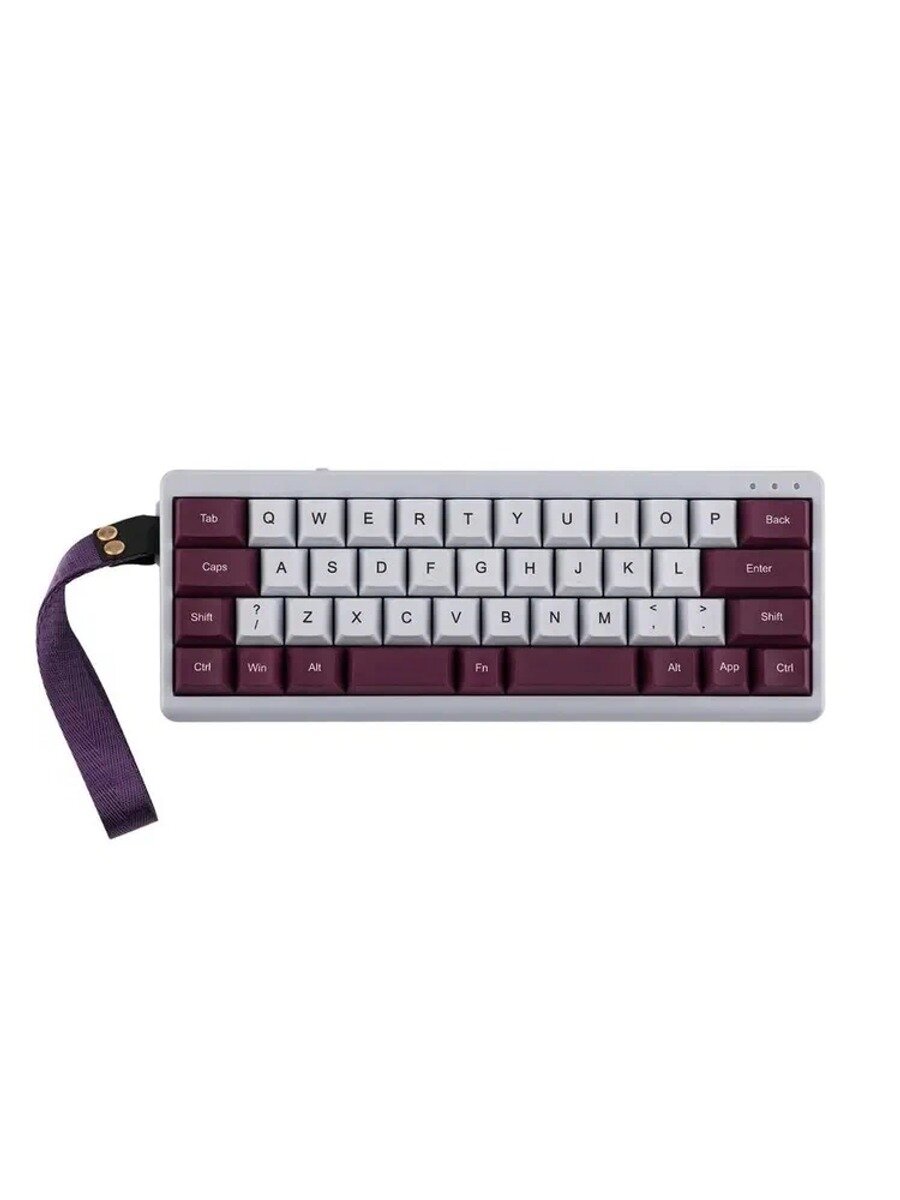 EPOMAKER Игровая клавиатура беспроводная EPOMAKER TH40US Version-Purple, (Epo Flamingo), Английская раскладка, коричнево-красный, белый