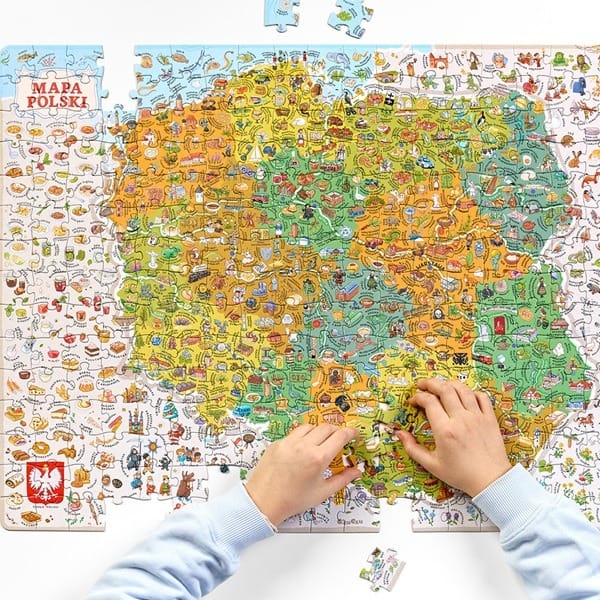 Пазл CzuCzu Puzzle Odkrywcy Карта Польши, 300 элементов