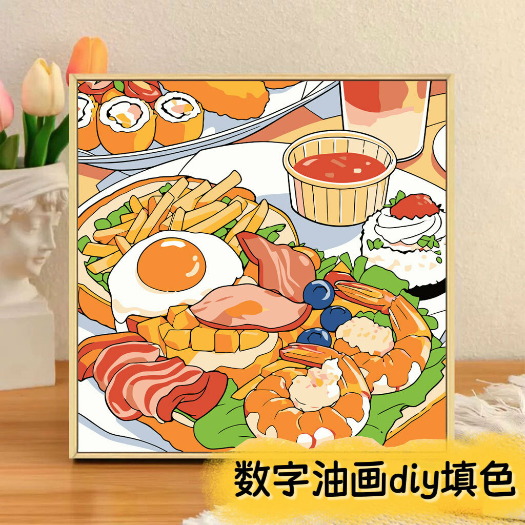 Картина по номерам LA872 DIY Акриловая живопись на холсте 30x30см с краской и кистью - Декор для стены