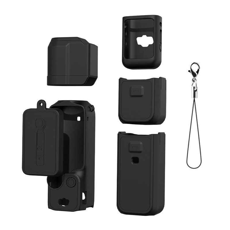 Полный комплект чехла защитного для камеры DJI Osmo Pocket 3 с экранной и объективной пленкой, черный