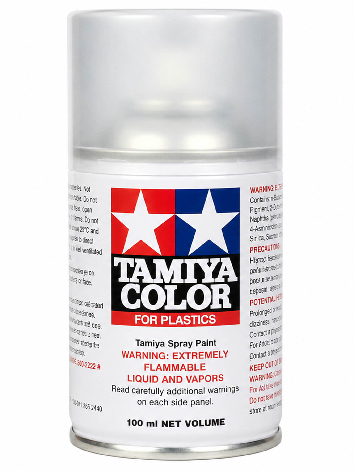Лак аэрозольный акриловый прозрачный Tamiya TS-79 Semi Gloss Clear 85079 полуглянцевый, 100 мл