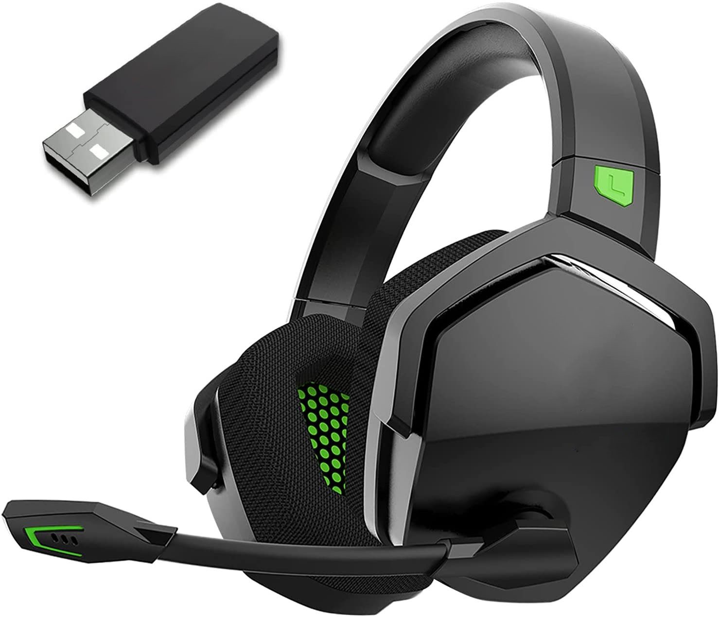 Шт. Беспроводная игровая гарнитура с микрофоном, совместимая с PS5, PS4, ПК.