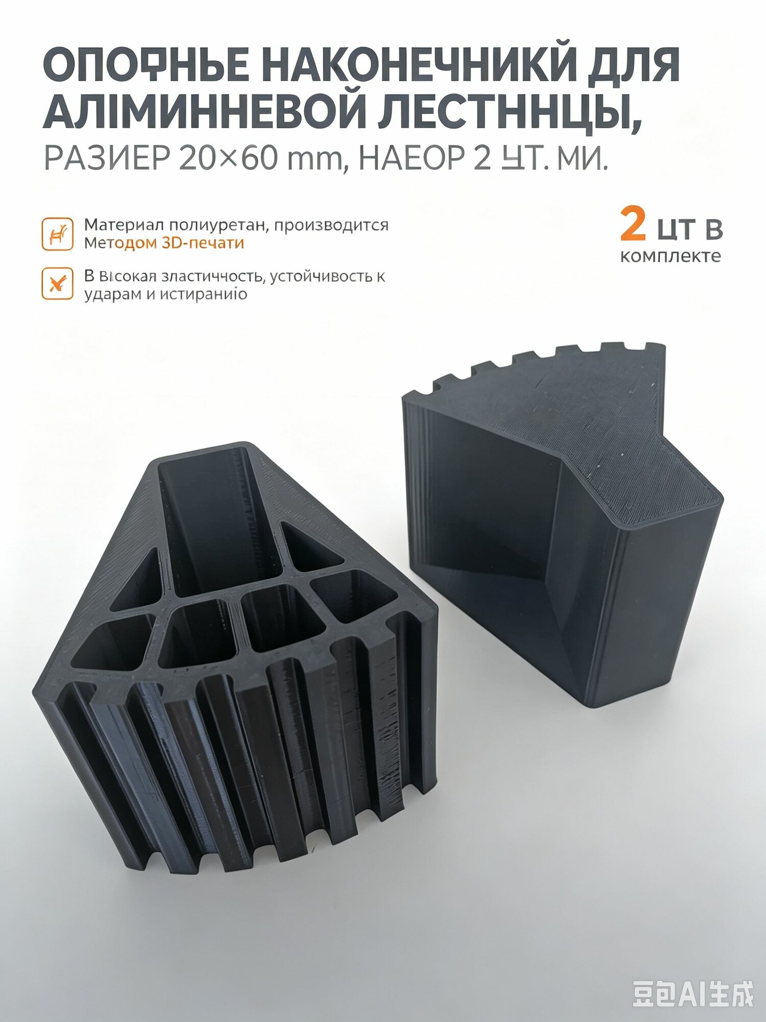 Опорные наконечники для алюминиевой лестницы 22x50