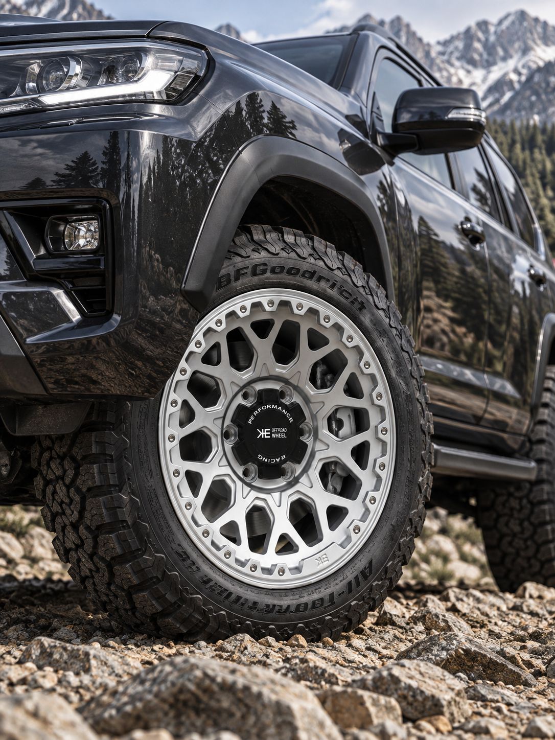 Колесный диск BBS Flow Forming YS1297 R17 8.5J ET0 6x139.7, сатиновый черный с проточенной кромкой, с комплектом аксессуаров
