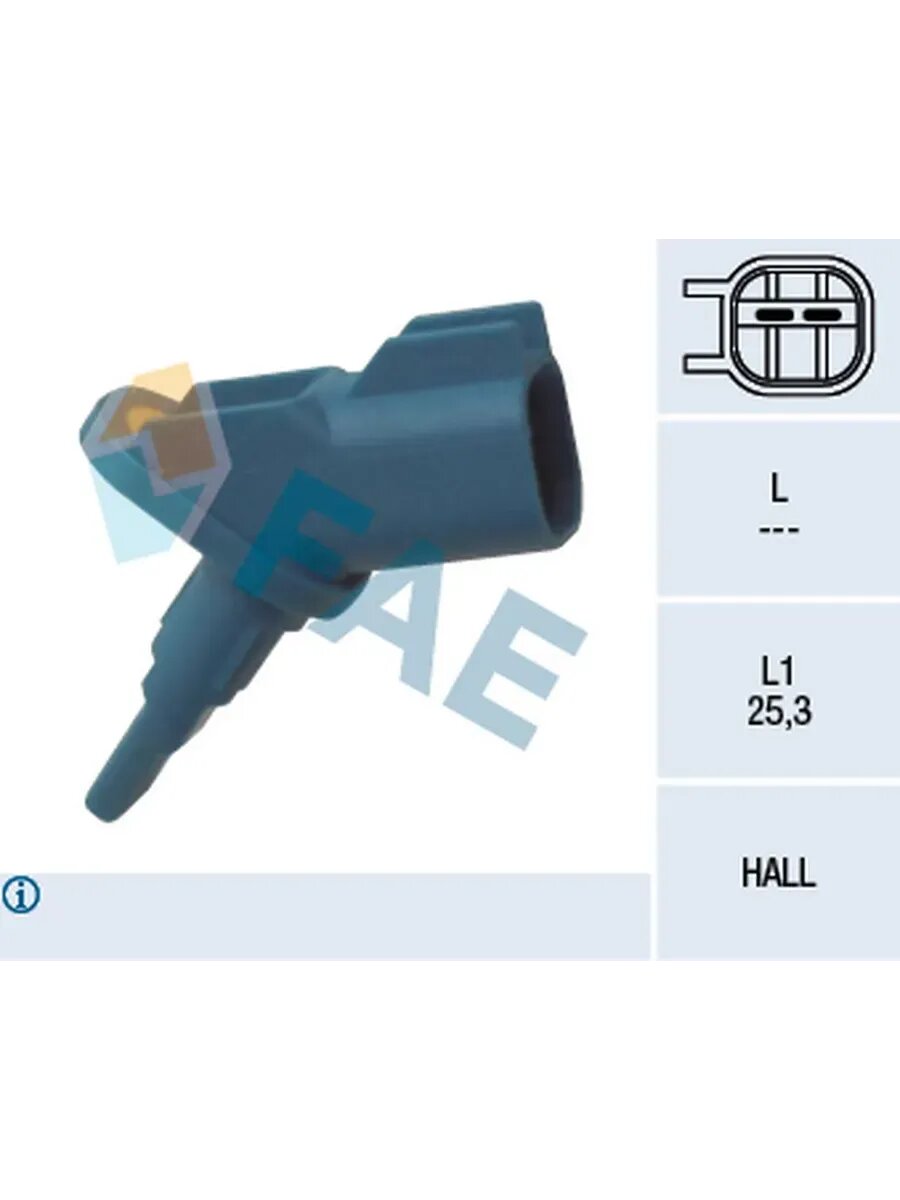 Датчик ABS Ford передний FAE 2 pin без кабеля