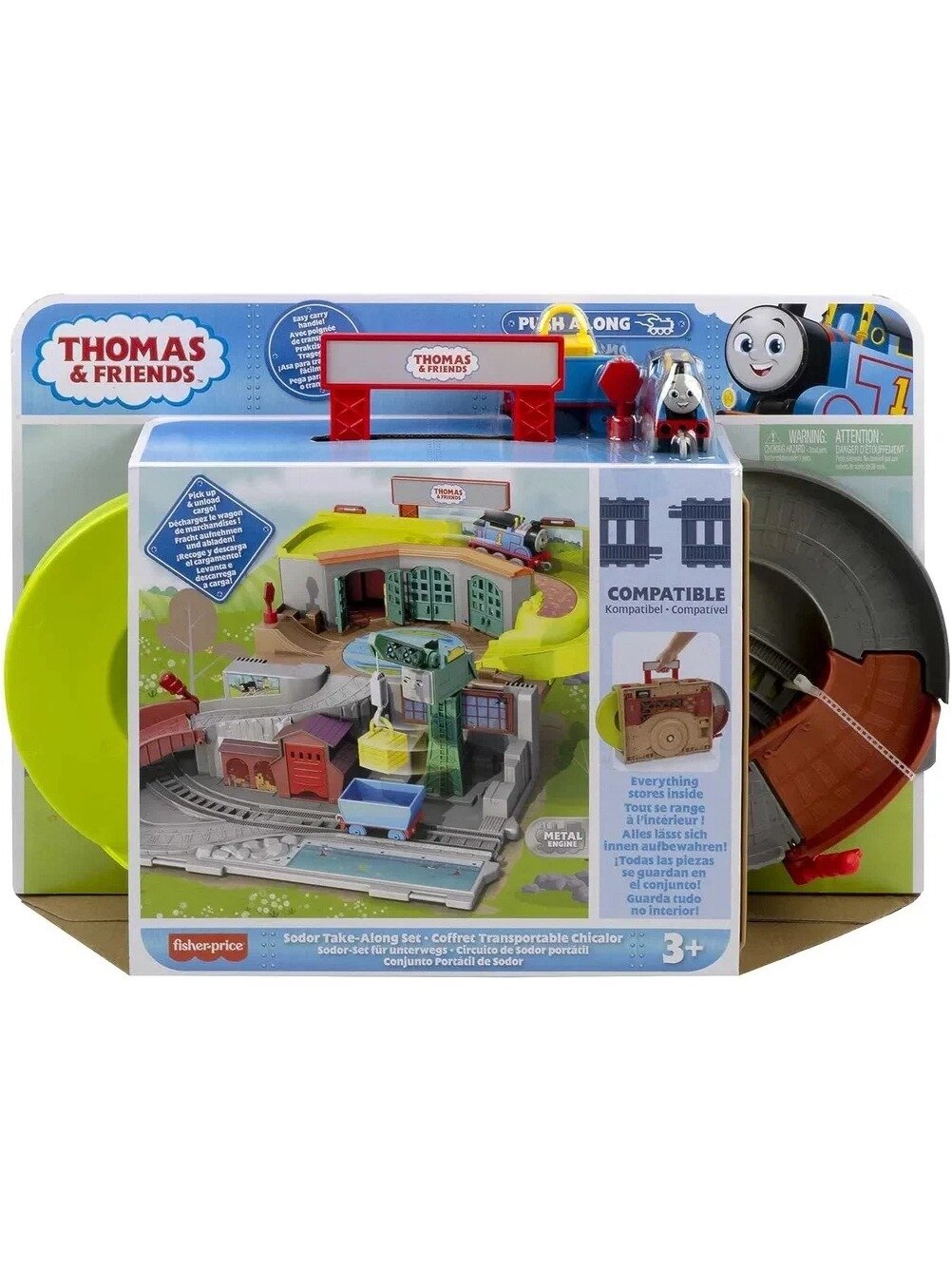 Набор переносного поезда Thomas & Friends Sodor с литым под давлением двигателем Томаса HHN24-null