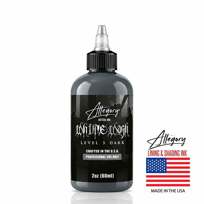 Allegory Ink Тату краска WHITEWASH Level 3 Dark (2OZ - 60мл)