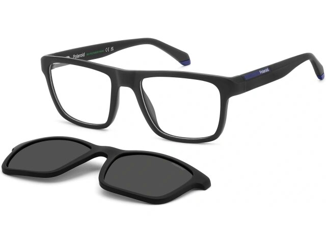 Оправа с солнцезащитным клипоном POLAROID PLD D641/C 003 Matte Black (1125730035319)
