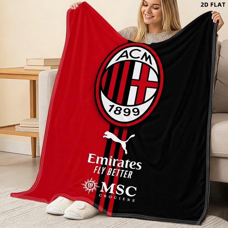 AC Milan плед из флиса с кашемиром