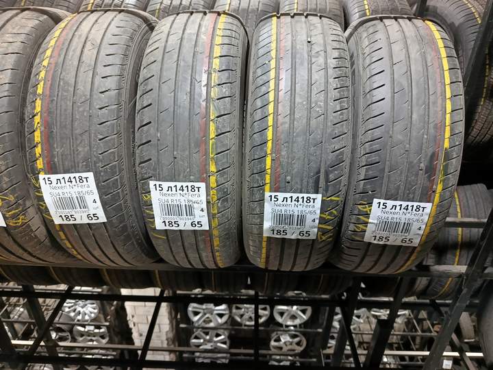 Комплект (2 шт) летних БУ шин Nexen N'Fera SU4 185/65 R15 40% износ