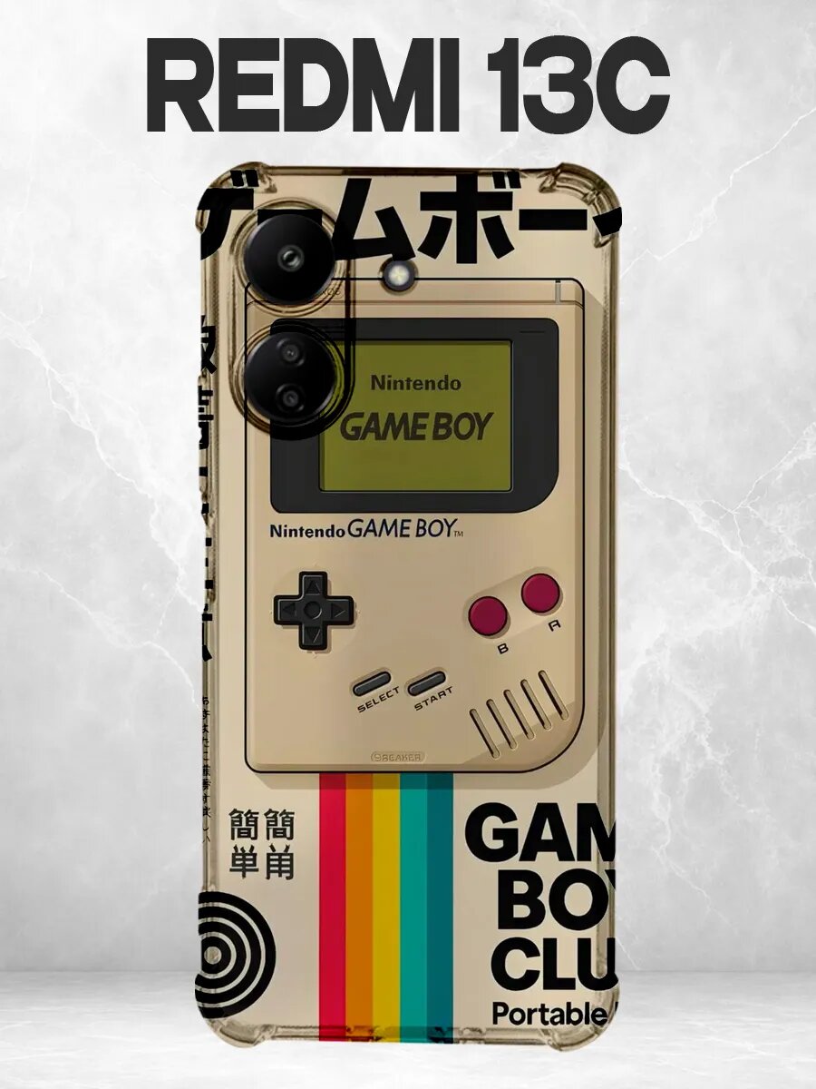 Чехол на Xiaomi Redmi 13C с принтом Ретро Game Boy