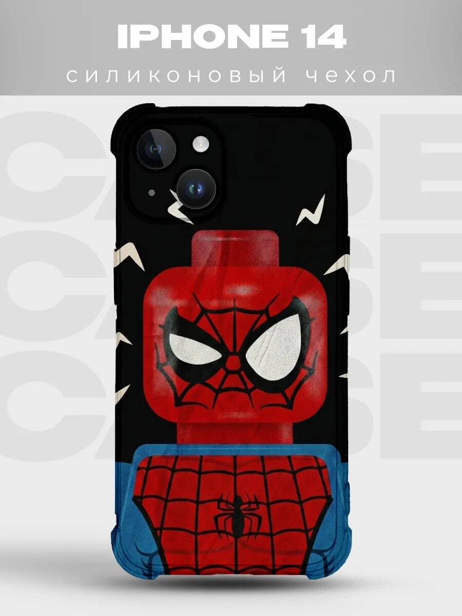 Чехол на iPhone 14 Человек-паук spiderman комикс spider man