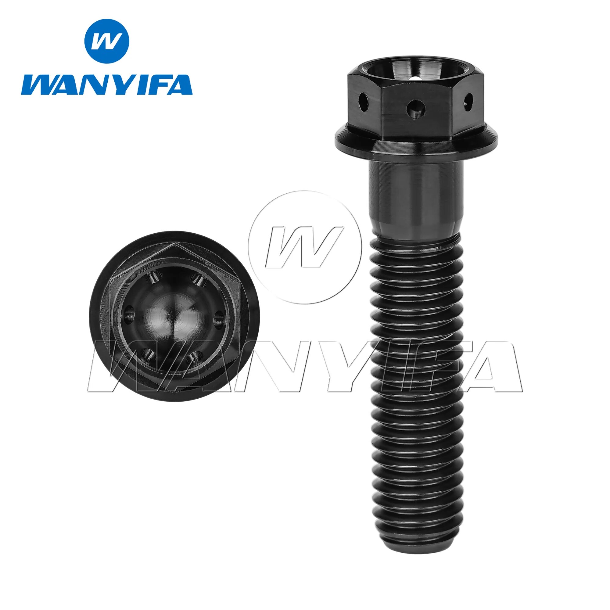 Wanyifa титановые болты для мотоцикла M6 M8x10 — — 65 мм Черный, Black, M6x35mm