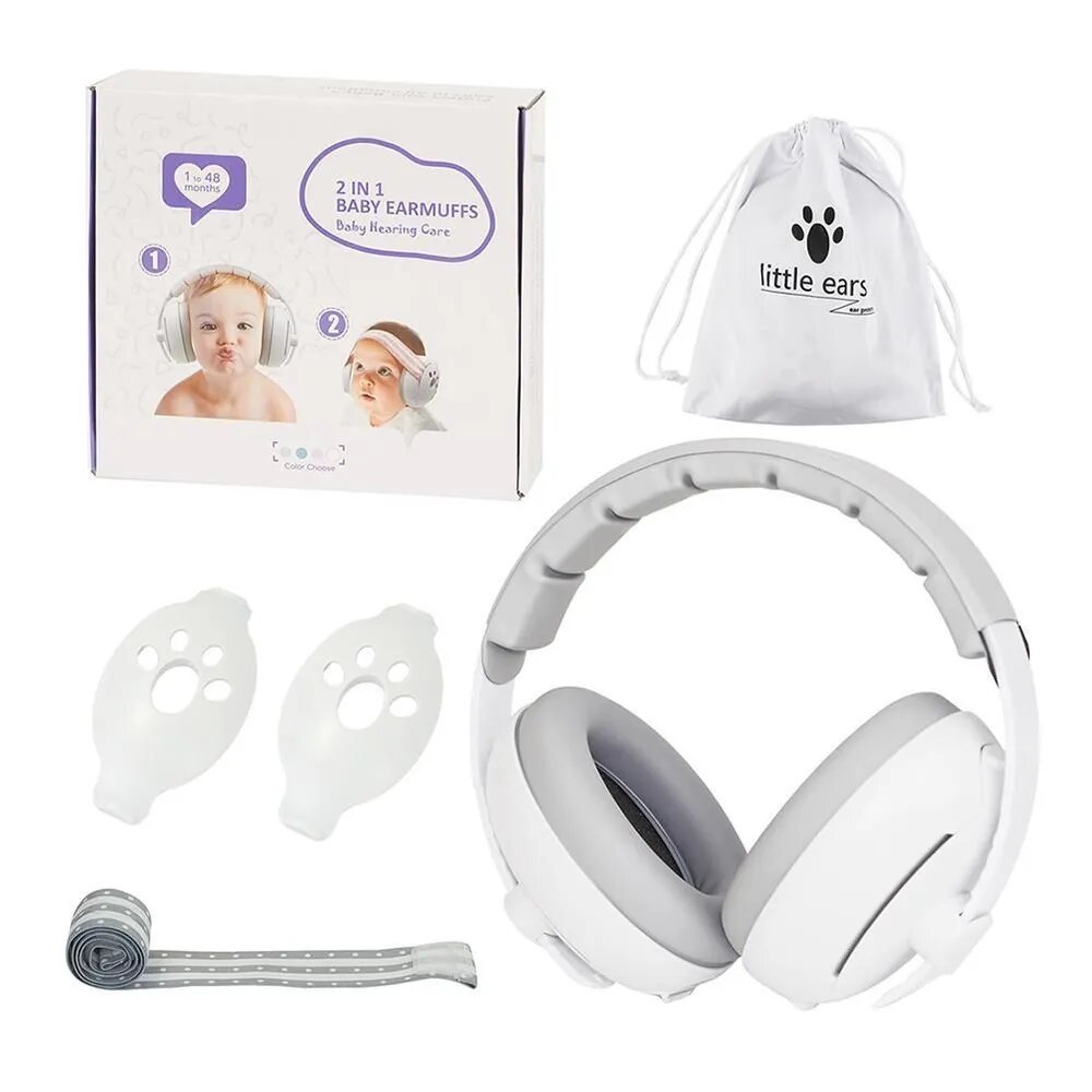 Little ears Наушники противошумные детские розовые, 2 в 1, 1-48 месяцев