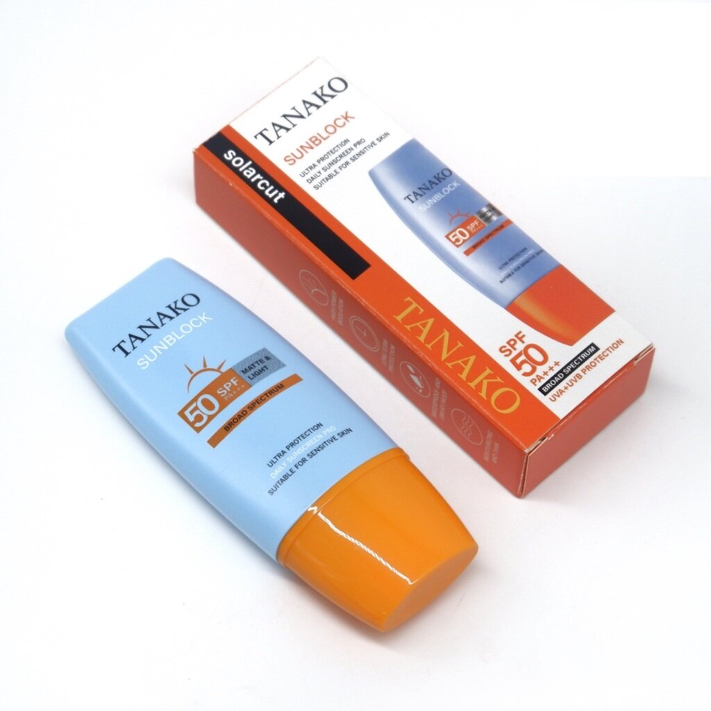 SUNBLOCK Ultra Protection 50 SPF PA+++, Tanako (Солнцезащитный крем, Матовый и лёгкий финиш, для Чувствительной кожи, Танако), 30 мл.