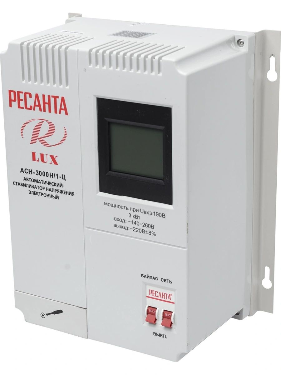 Стабилизатор напряжения Ресанта АСН-3000Н/1-Ц Lux, 3 кВт
