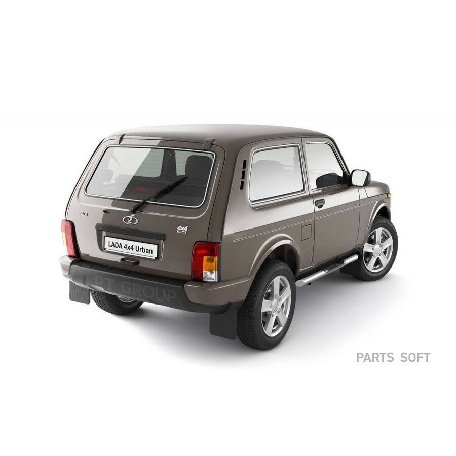 Защита порогов С накладками 63ММ НПС LADA 4Х4 21 от официального дистрибьютора, PT GROUP, артикул LNI220302