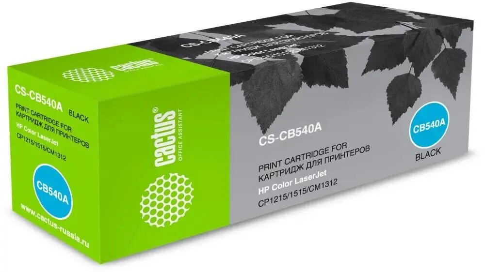 Картридж Cactus CS-CB540A, CB540A, черный / CS-CB540A