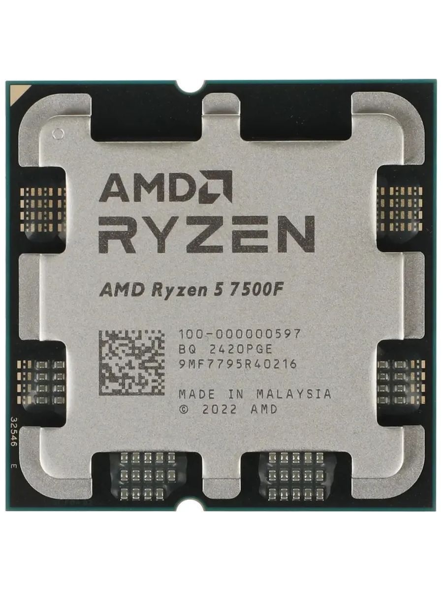 AMD Процессор RYZEN 5 7500F AM5 OEM 100-000000597 OEM (без кулера)