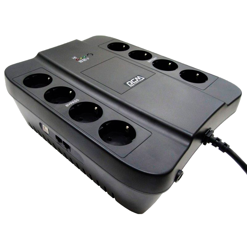 ИБП Powercom SPD-1000U, 1000 ВА, 550 Вт, Line-Interactive, 8 розеток, Schuko SPD-1000U