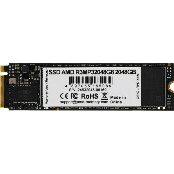 2ТБ SSD накопитель AMD Radeon R3MP32048G8 M.2 2280, PCIe 3.0 x4, NVMe, M.2