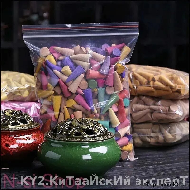 Эксклюзивный набор из 60 тайских конусных благовоний Пагода с цветочными ароматами для домашней медитации