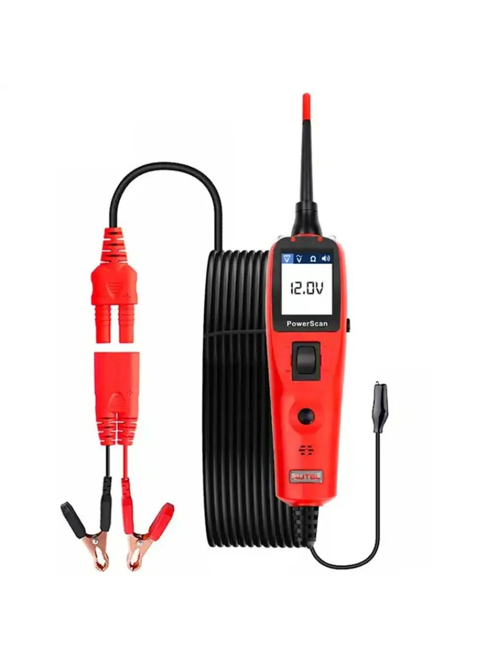 Автомобильный тестер электрических цепей PowerScan PS100 с ЖК-дисплеем и зондом