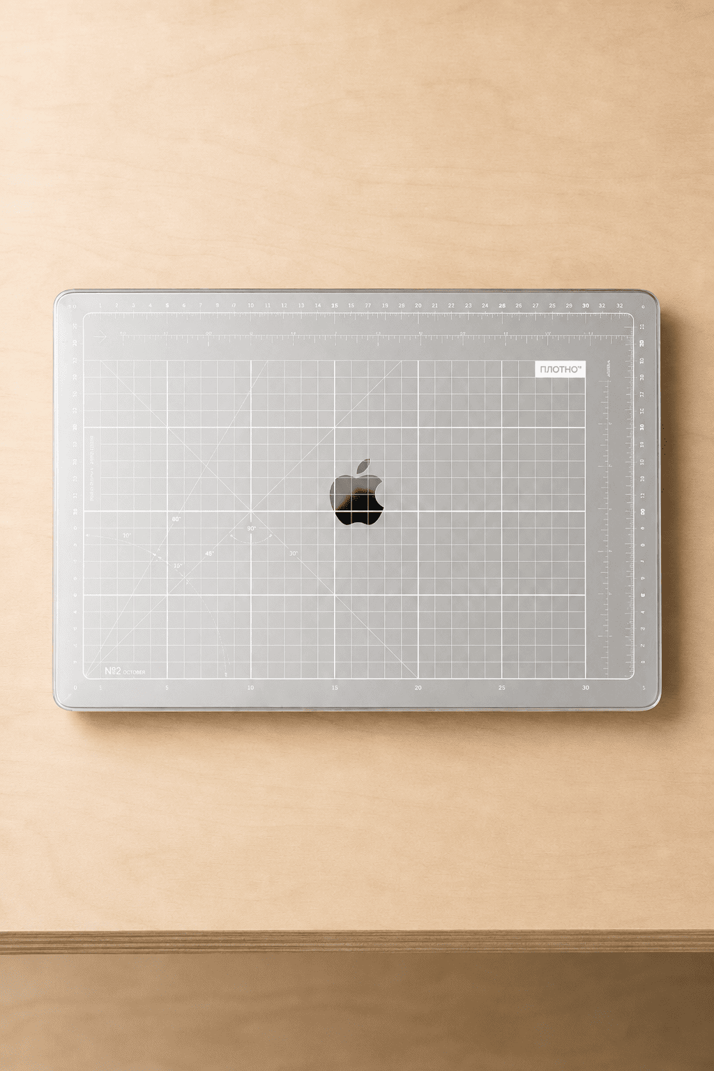 Защитный кейс-накладка плотно™ для MacBook Pro 14 | дизайн «Схемы №2», прозрачный