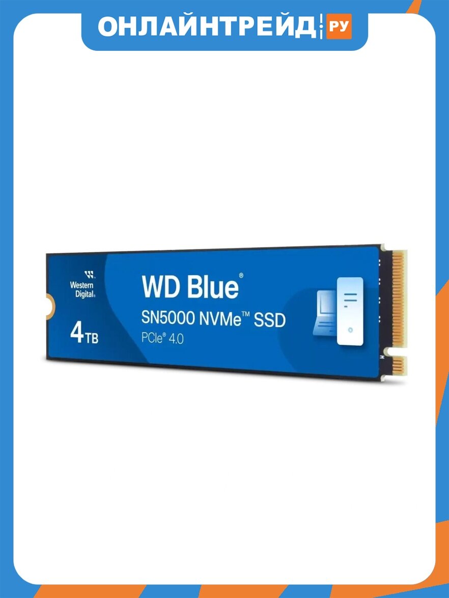 Накопитель SSD Western Digital Blue SN5000 4TB, M.2 2280 (WDS400T4B0E)