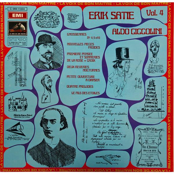 Винтажная виниловая пластинка ERIK SATIE - PIECES POUR PIANO (ALDO CICCOLINI) (VOL. 4)