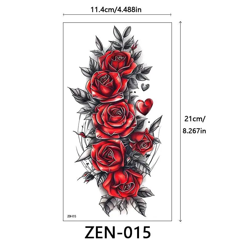 Tattoo'шки Временные тату без пленки (темнеют через 24 часа) 21*11.4см, долговременная
