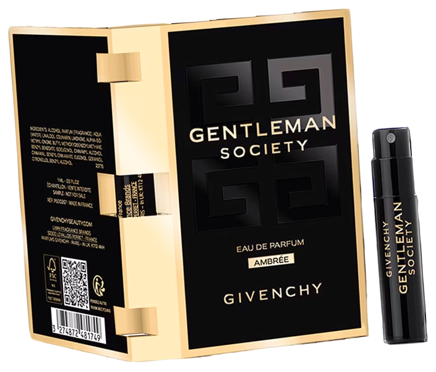 Парфюмерная вода Givenchy Gentleman Society Ambree проба 1 / Мини-флакон аромата Живанши Джентльмен Социети Амбра