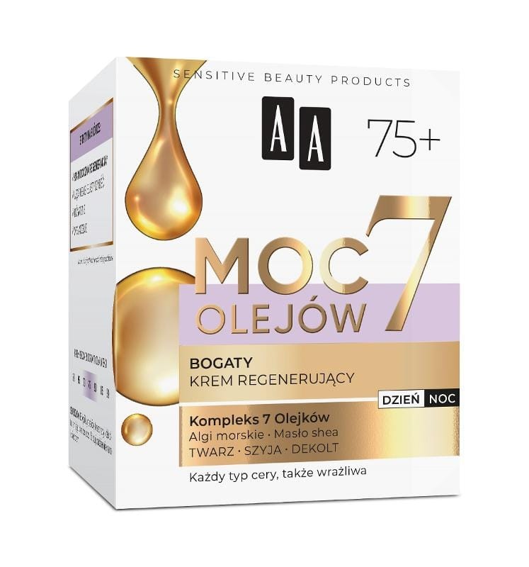 Крем для ухода за кожей AA Moc 7 Olej w 75+, 50 мл
