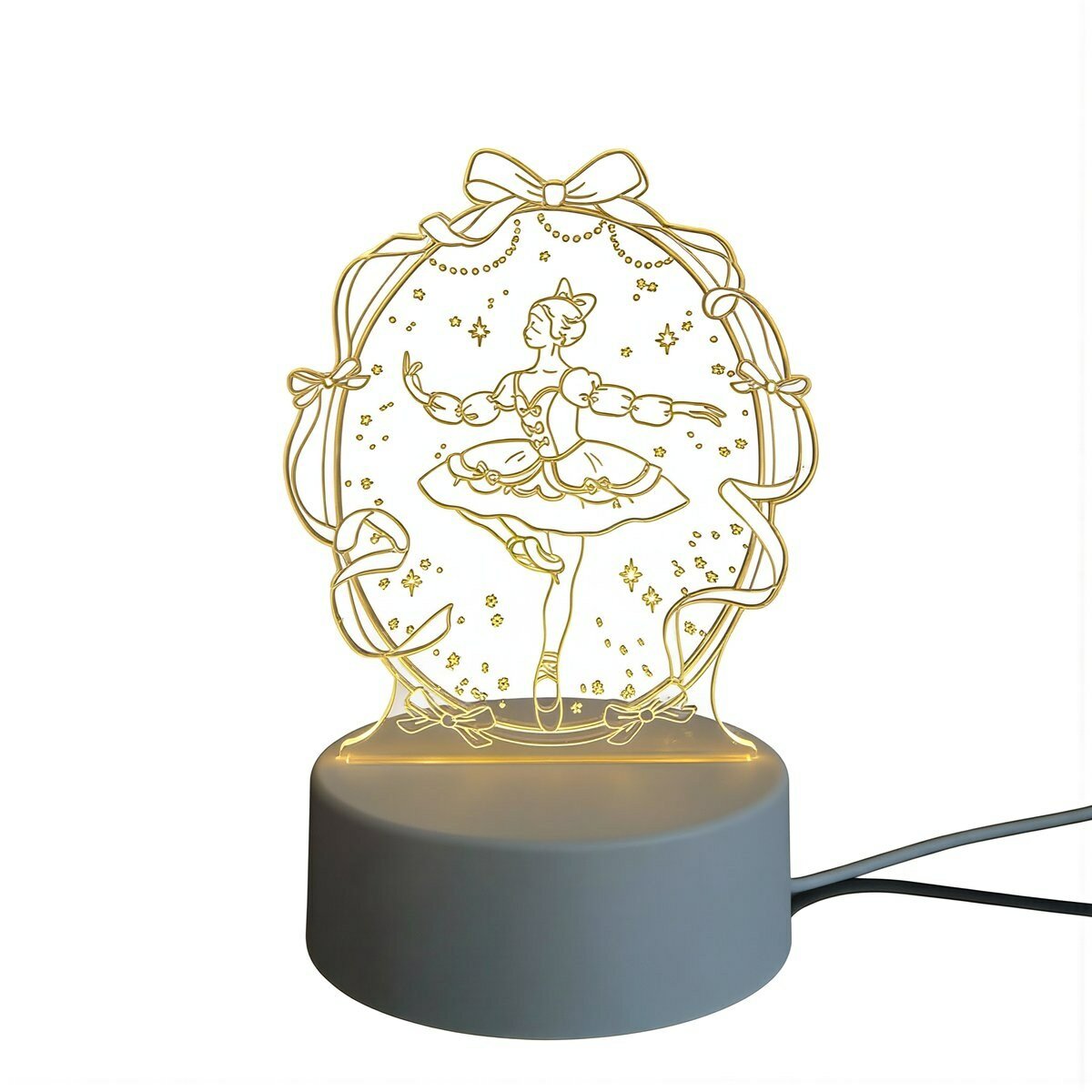 Ночная светильник 3D скрипка, мягкий тёплый свет, USB питание, декор для музыкального класса, подарок для любителей музыки, настольный лампа для спальни, USB трёхцветная регулировка света