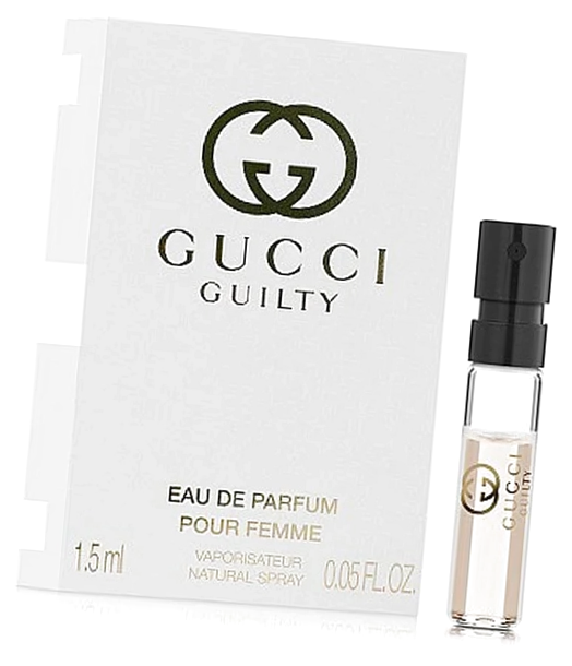 Красивый аромат Gucci Guilty Pour Femme пробник 1.5 / Парфюмерная вода Гуччи Гилти Пур Фам миниатюра / Сэмпл парфюма