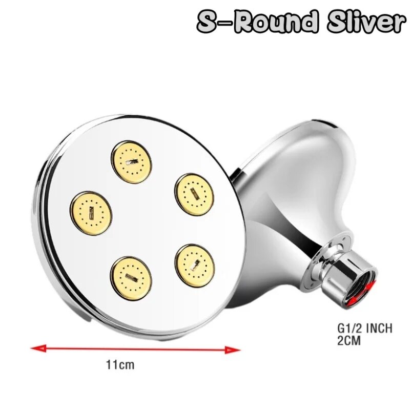 Хромированная душевая лейка Magic Water Flow S-Round Sliver