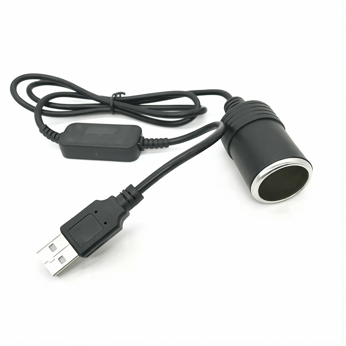 USB переходник 5В на 12В для автомобильного гнезда прикуривателя 35 см питание видеорегистратора антирадара очистителя воздуха, USB5V на 12В, 1 м