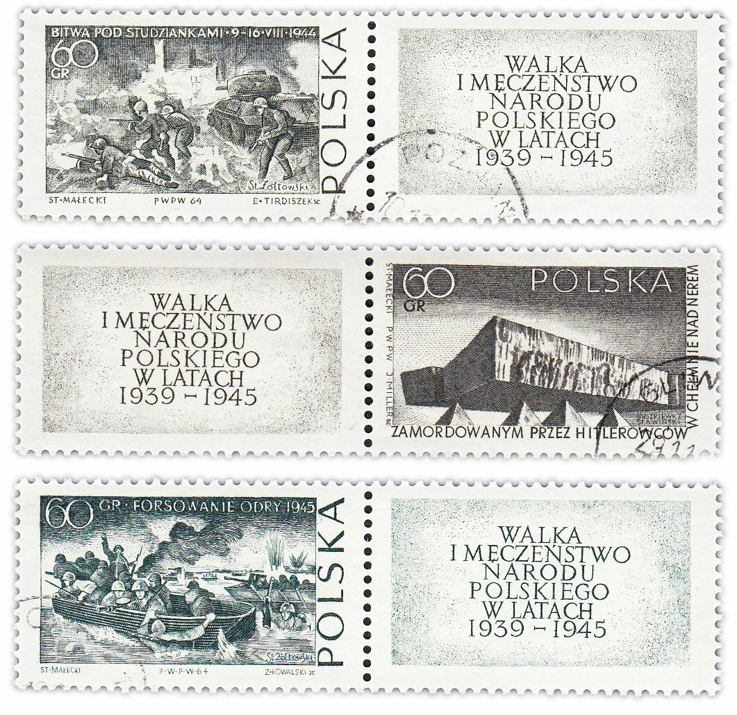 Польша набор из 3 марок 1964-1965
