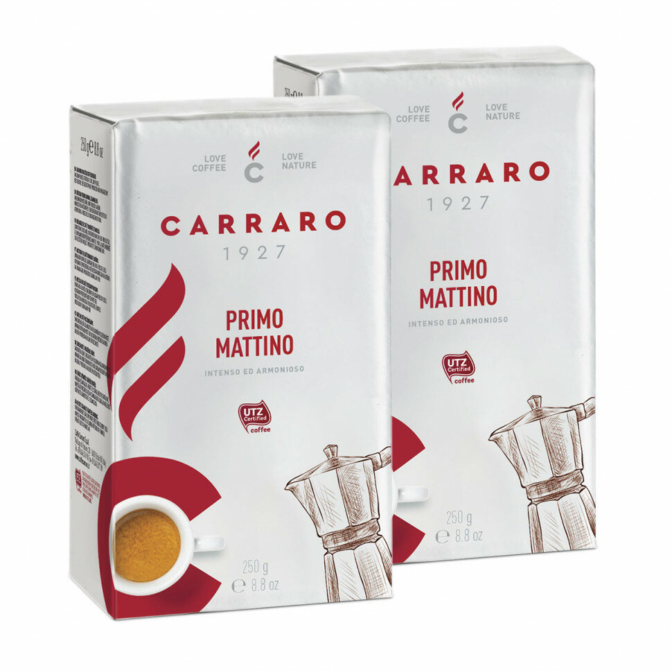 Carraro Primo Mattino (Примо Маттино) молотый 2x250г