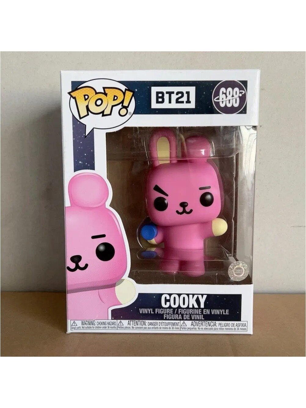 Коллекционная виниловая фигурка Funko POP! BT21 COOKY розовый кролик