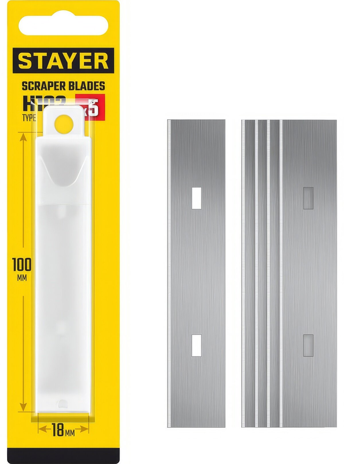 Лезвие для скребков STAYER 5 шт 100 мм 08515-S5_z02