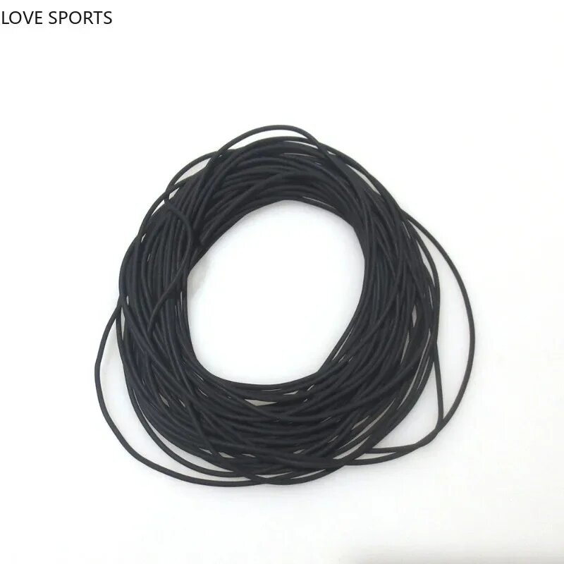Резиновая рыболовная леска 20м 1.6-3.0мм Черный, 1.6mm Black 20m