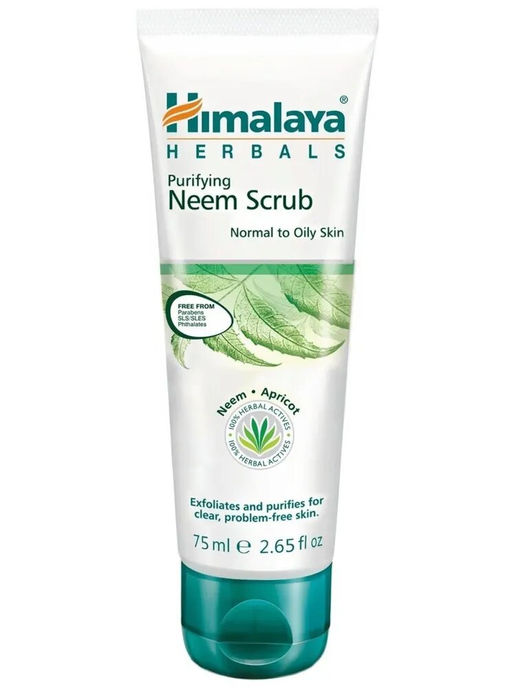 Скраб/Пилинг для жирной кожи с нимом (face scrub) Himalaya, 75 мл